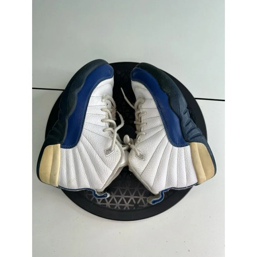 Nike Boys Air Jordan 12 151186-113 White Basketball Shoes Sneakers Size 1Y